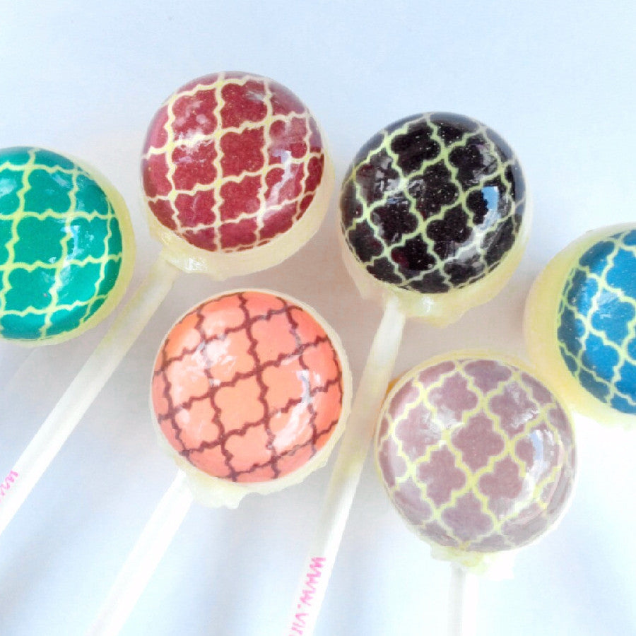 Moroccan Pattern Lollipops 6-piece set by I Want Candy!