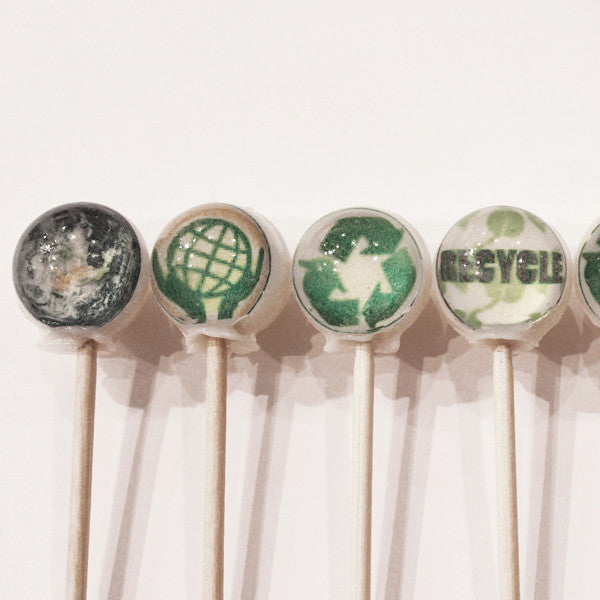 Earth Day Lollipops 6-piece set by I Want Candy!