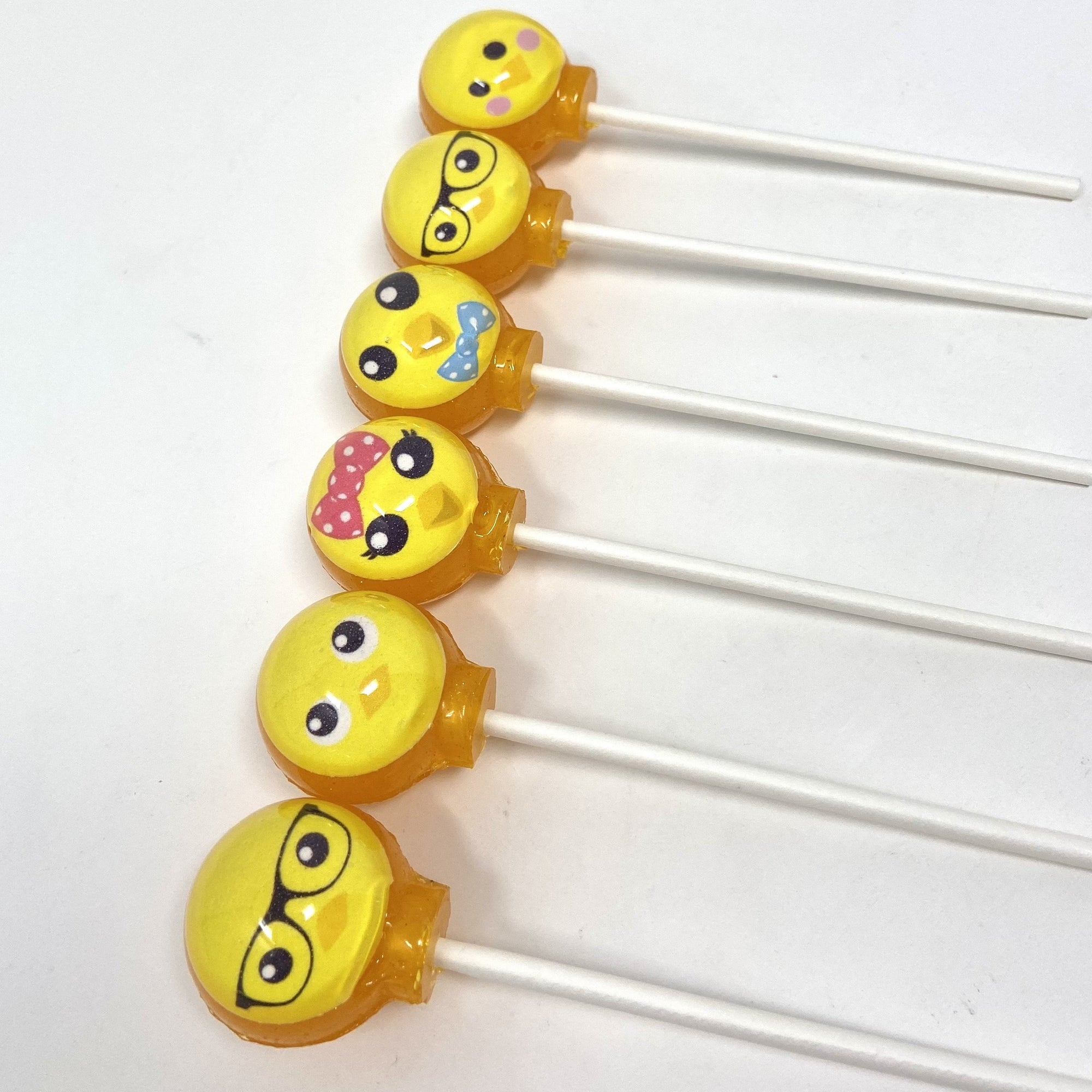 Emoji Easter Chick Lollipops 6-piece set by I Want Candy!
