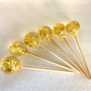 24 Karat Gold or Silver Lollipops 6-piece set by I Want Candy!