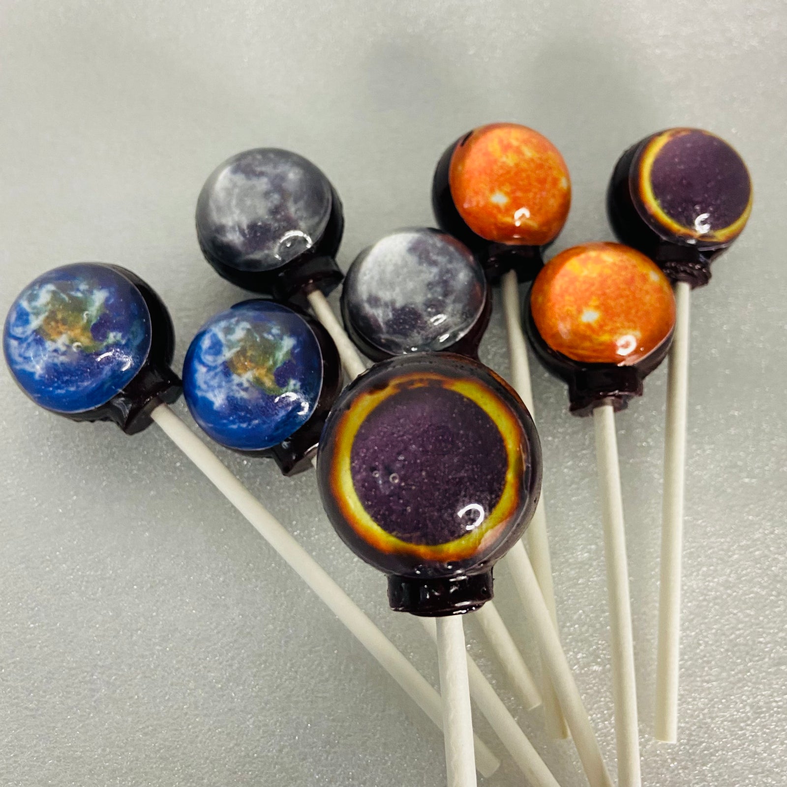 Solar Eclipse 2024 Lollipops 8-piece set by I Want Candy!