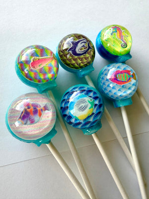 Deep Blue Sea Aquarium 3-D Lollipops 6-piece set by I Want Candy!