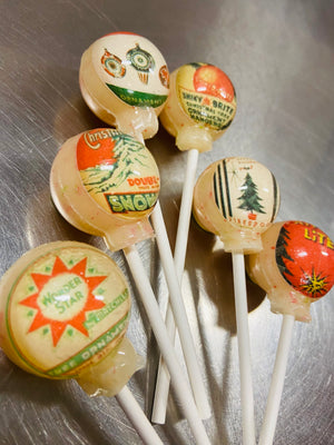 Tinsel Time Lollipops 6-piece set by I Want Candy!