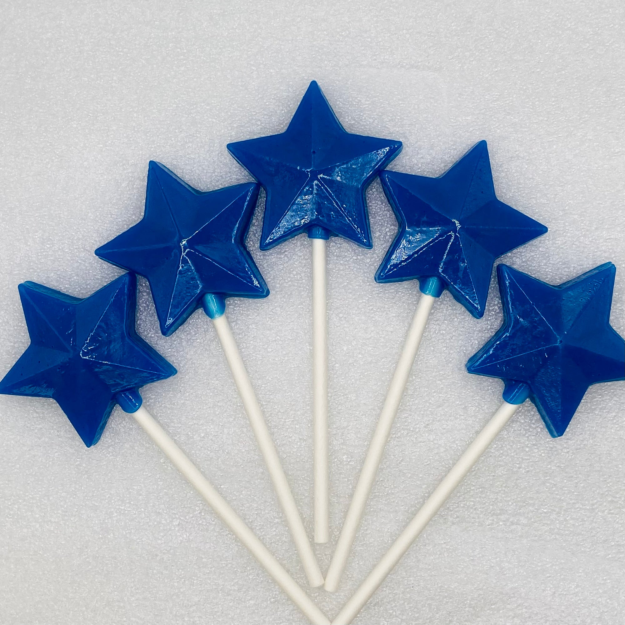 Red, White & Blue Star Lollipops 10-piece set by I Want Candy!