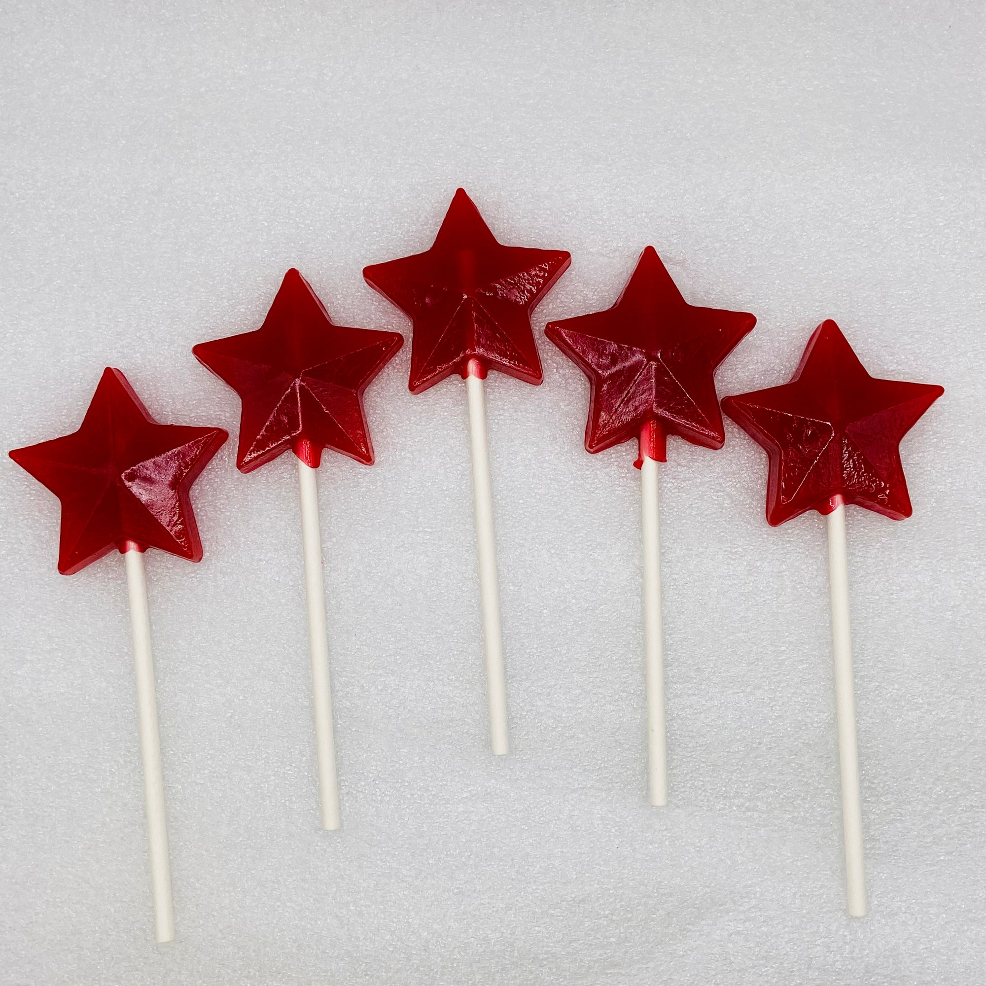 Red, White & Blue Star Lollipops 10-piece set by I Want Candy!