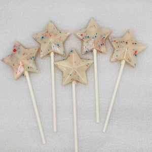 Red, White & Blue Star Lollipops 10-piece set by I Want Candy!