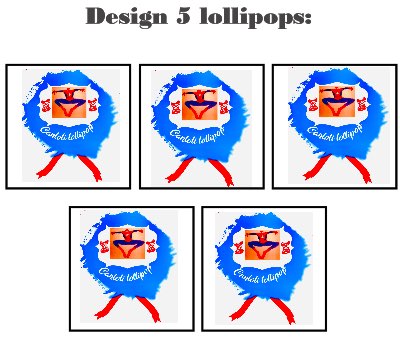 Customize your own square style edible image lollipop