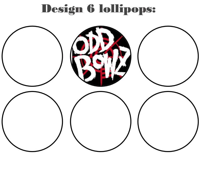 Customize your own 2D ball style edible image lollipop