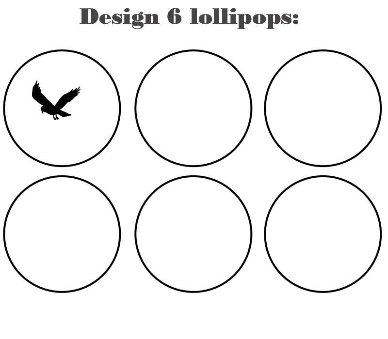 Customize your own 2D ball style edible image lollipop