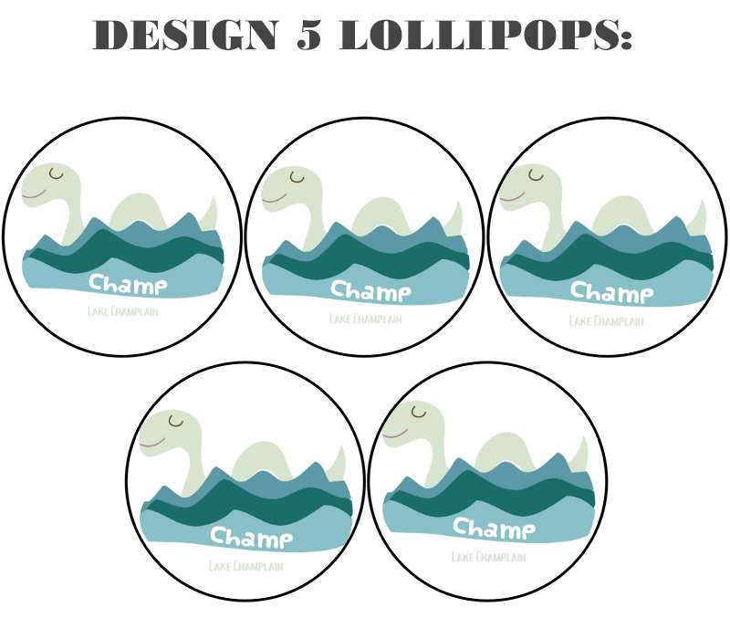 Customize your own 2" flat style edible image lollipop