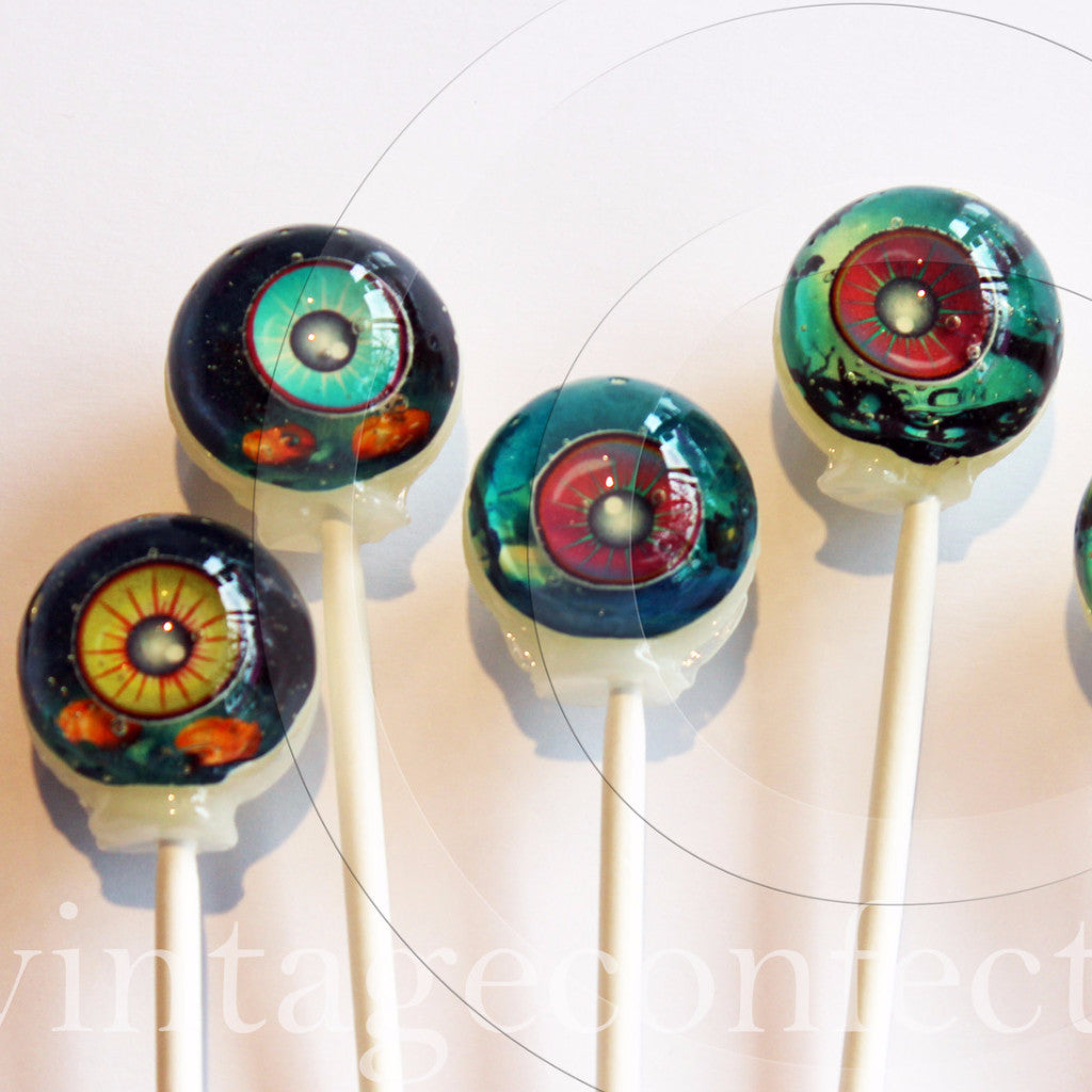 Halloween Creature Eye 3-D Lollipops 6-piece set by I Want Candy!