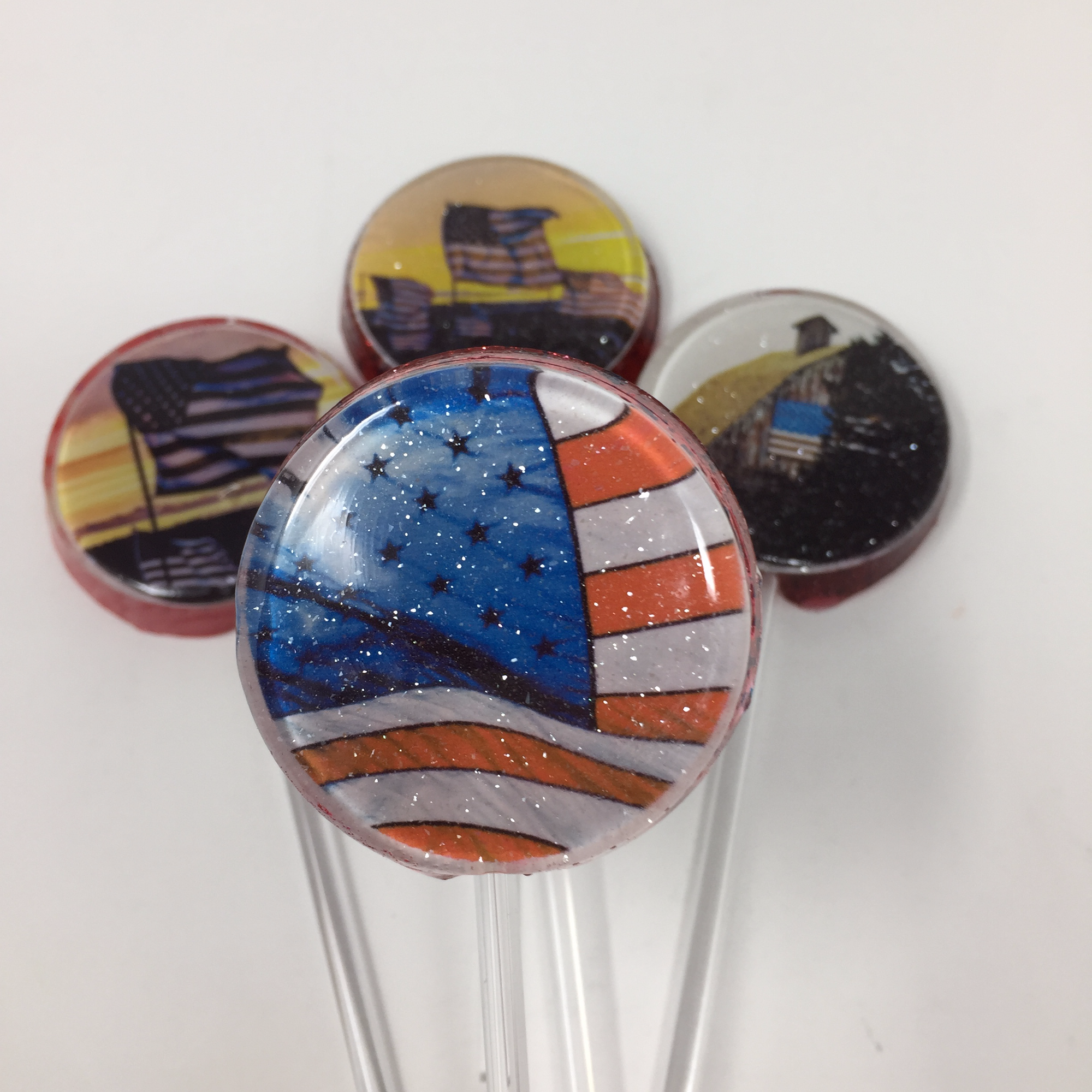 American Flag Lollipops 5-piece set by Jackie Thomsen