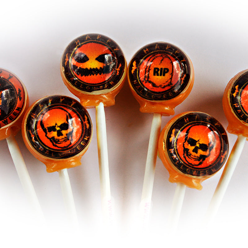 Spooky Halloween Seal Lollipops 6-piece set by I Want Candy!