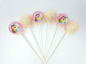 Unicorn Lollipops 6-piece set by I Want Candy!