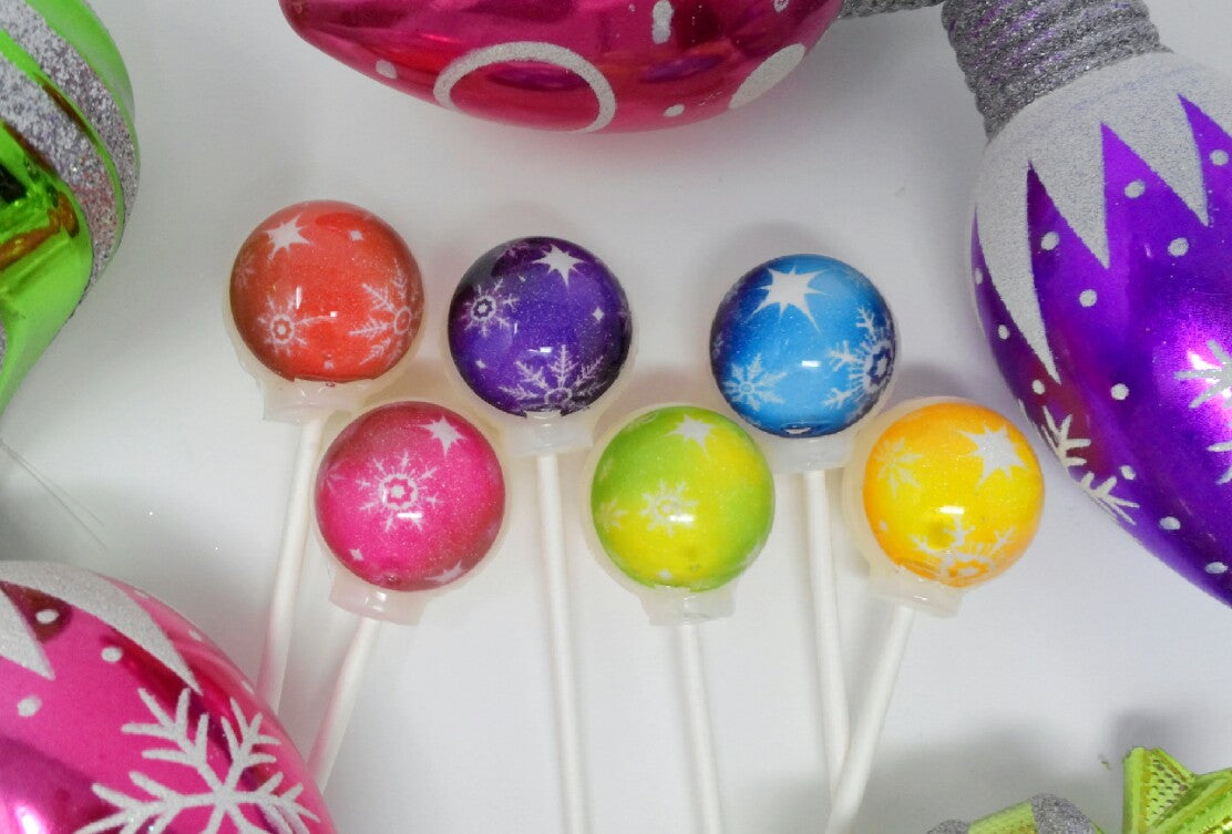 Christmas Ornament Lollipops 6-piece set by I Want Candy!