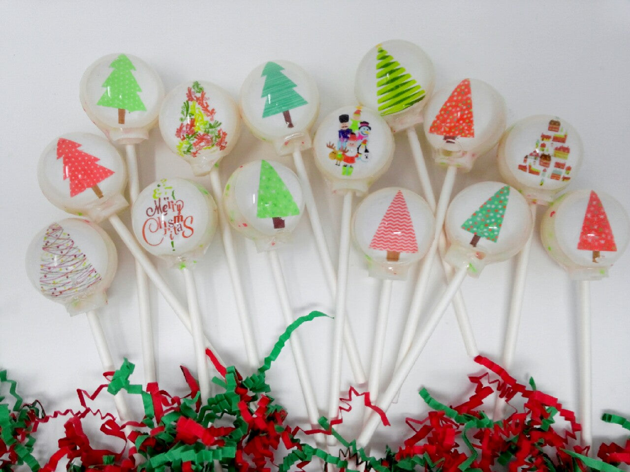 Holiday Trim-A-Tree Lollipops 6 or 10-piece set by I Want Candy