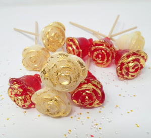 24K Gold Roses 6-piece set by I Want Candy!