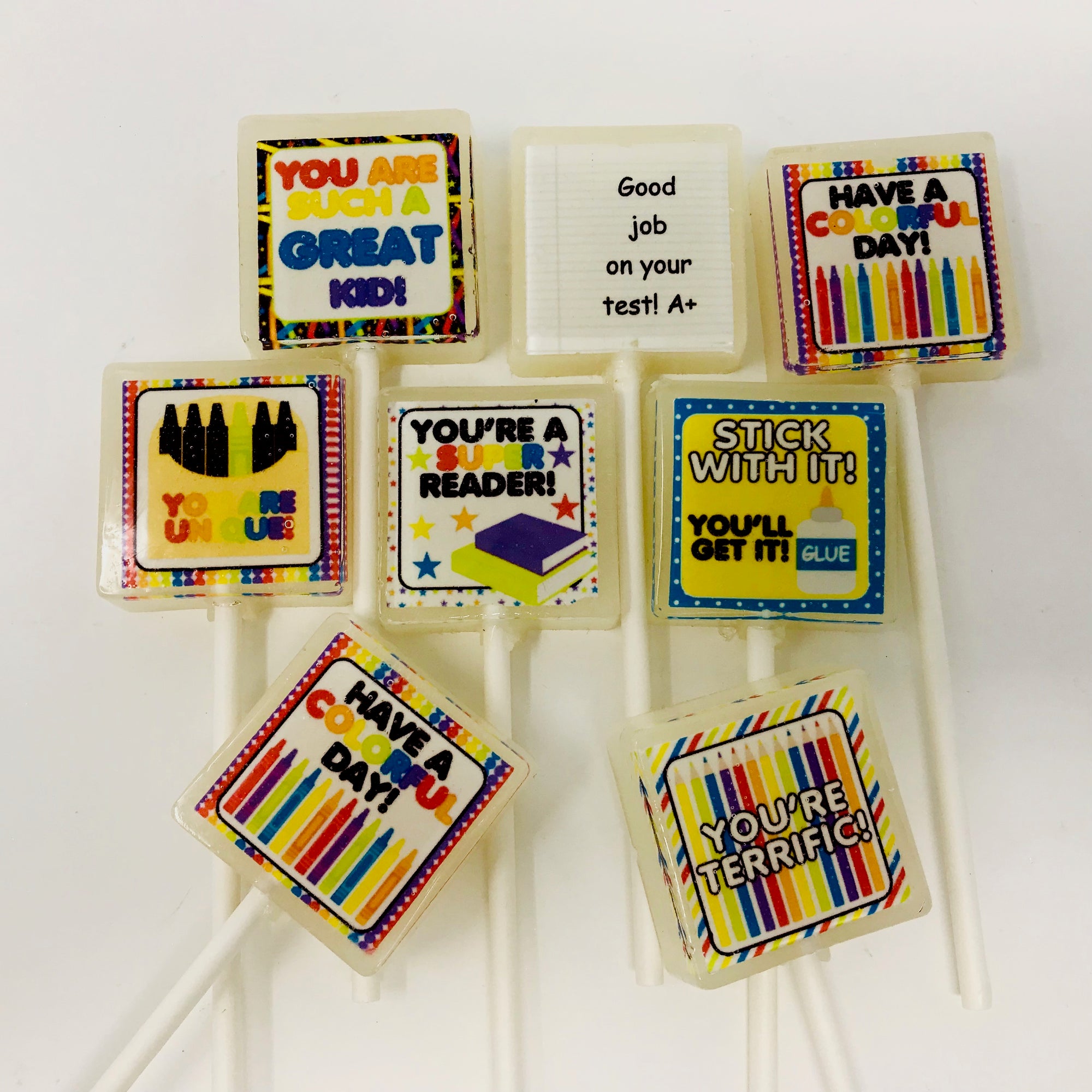 Lunchbox Notes Lollipops 5-piece set by I Want Candy!