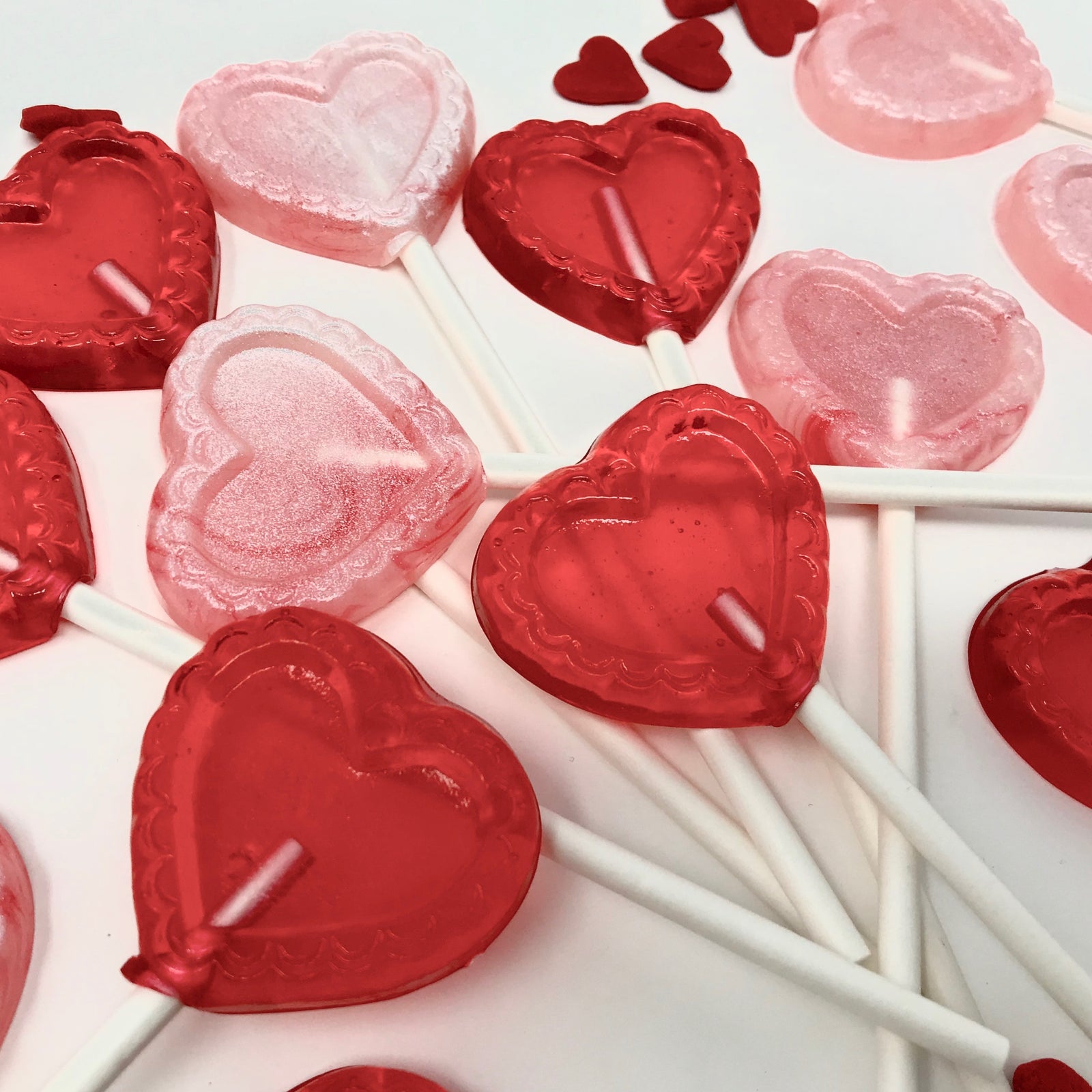 1.5 in Small Heart Lollipops 12-piece set by I Want Candy!