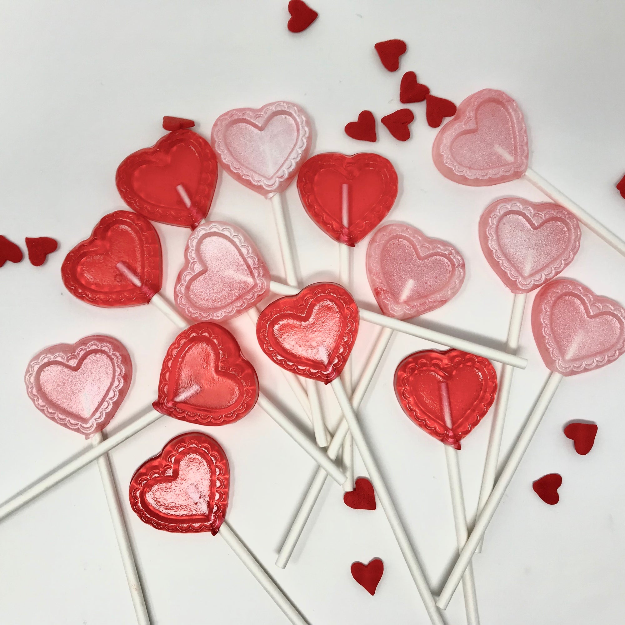 1.5 in Small Heart Lollipops 12-piece set by I Want Candy!