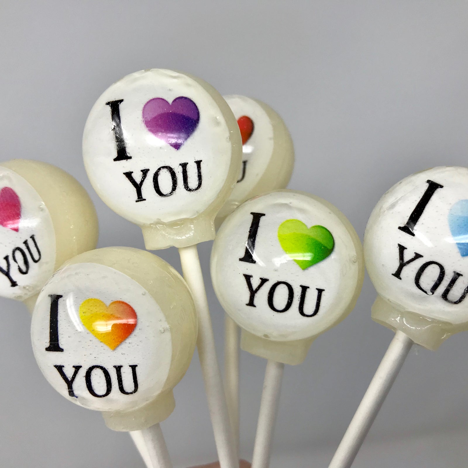 I Heart You Lollipops 6-piece set by I Want Candy!