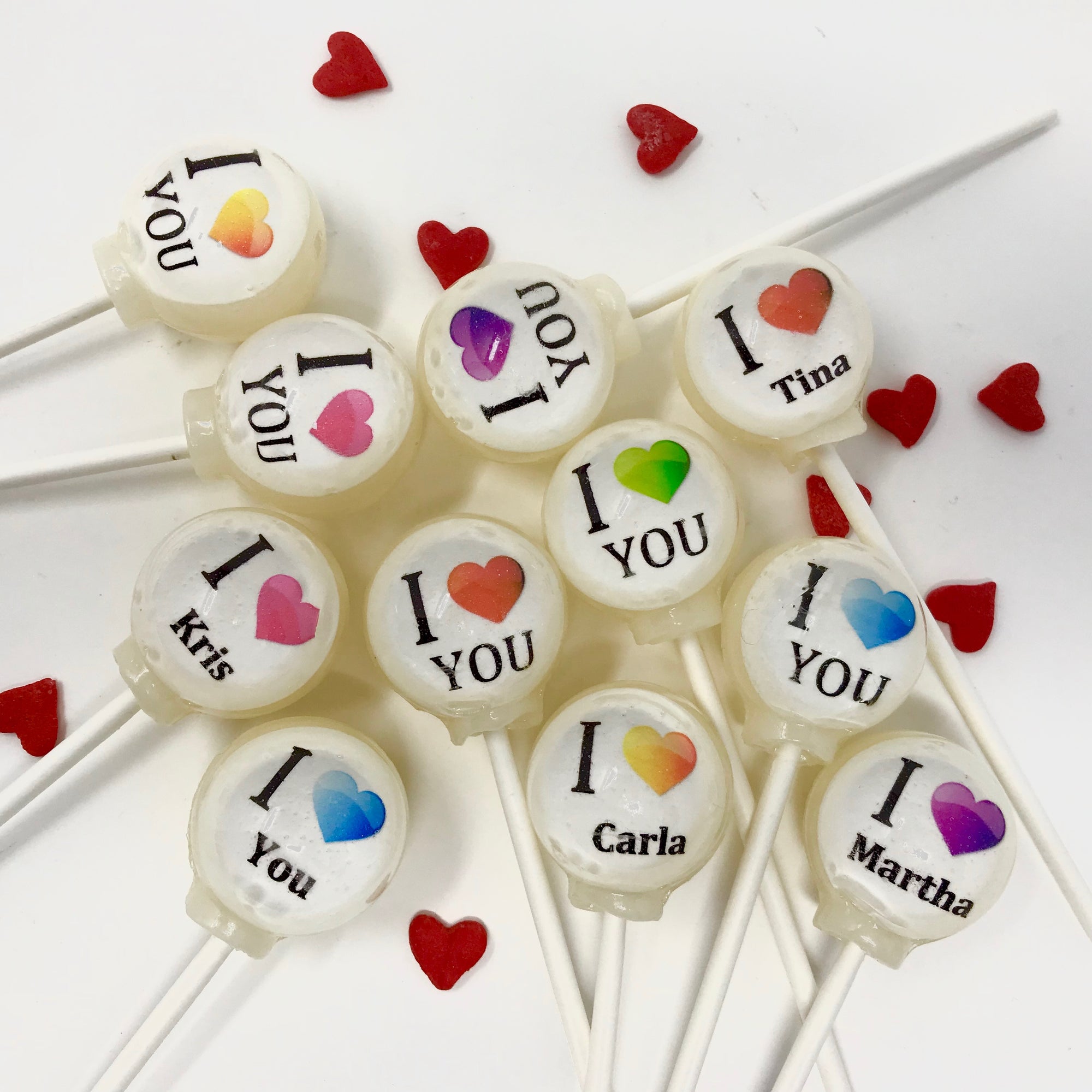 I Heart You Lollipops 6-piece set by I Want Candy!