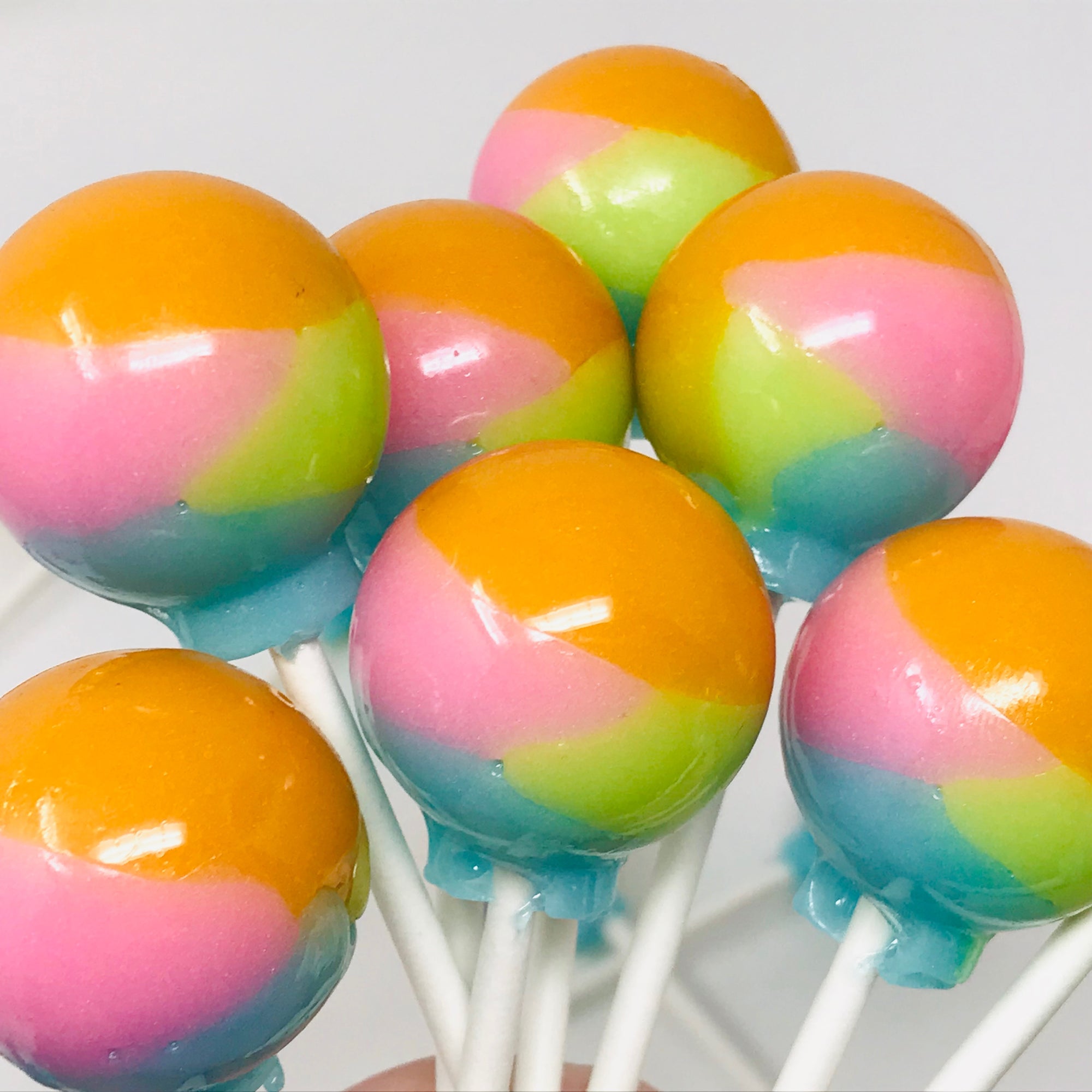 Rainbow Sherbet Lollipops 6-piece set by I Want Candy