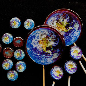 Mega Flat Style Planet Lollipops® 4-piece set by I Want Candy!