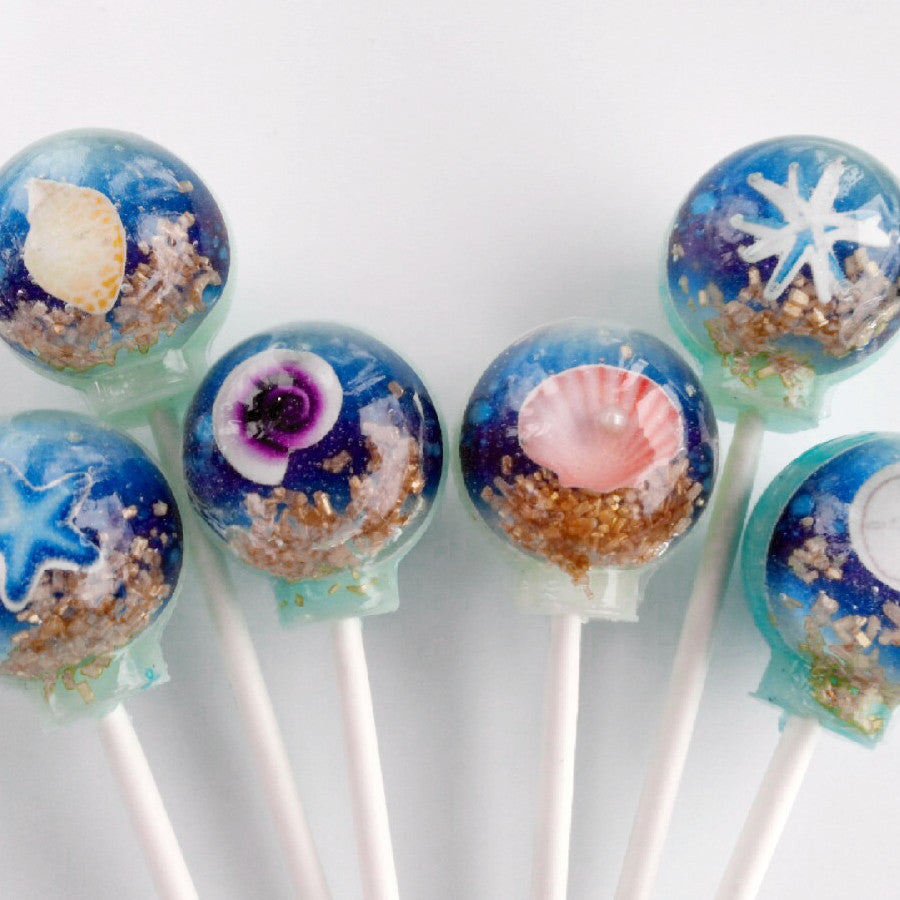 Sea Shell 3-D Lollipops 6-piece set by I Want Candy!