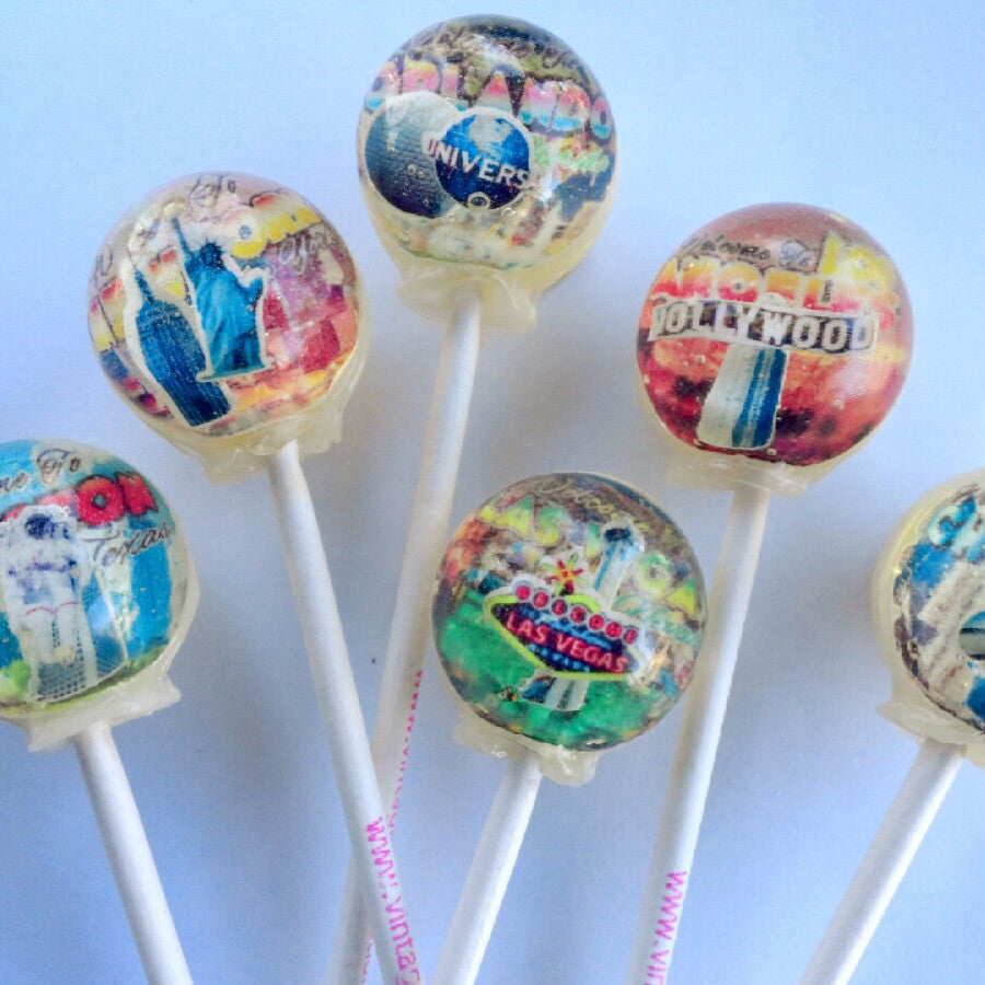 Popular City Landmarks Lollipops 6-piece set by I Want Candy!