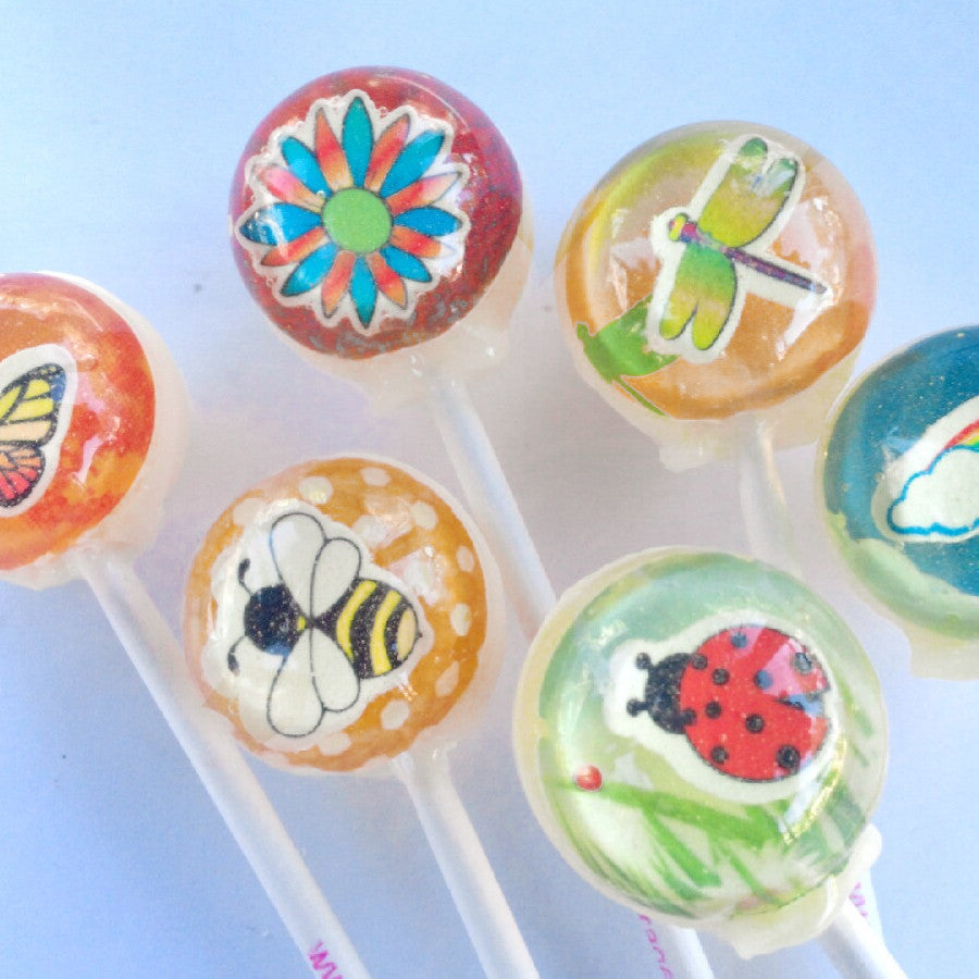 First Day of Spring 3-D Lollipops 6-piece set by I Want Candy!