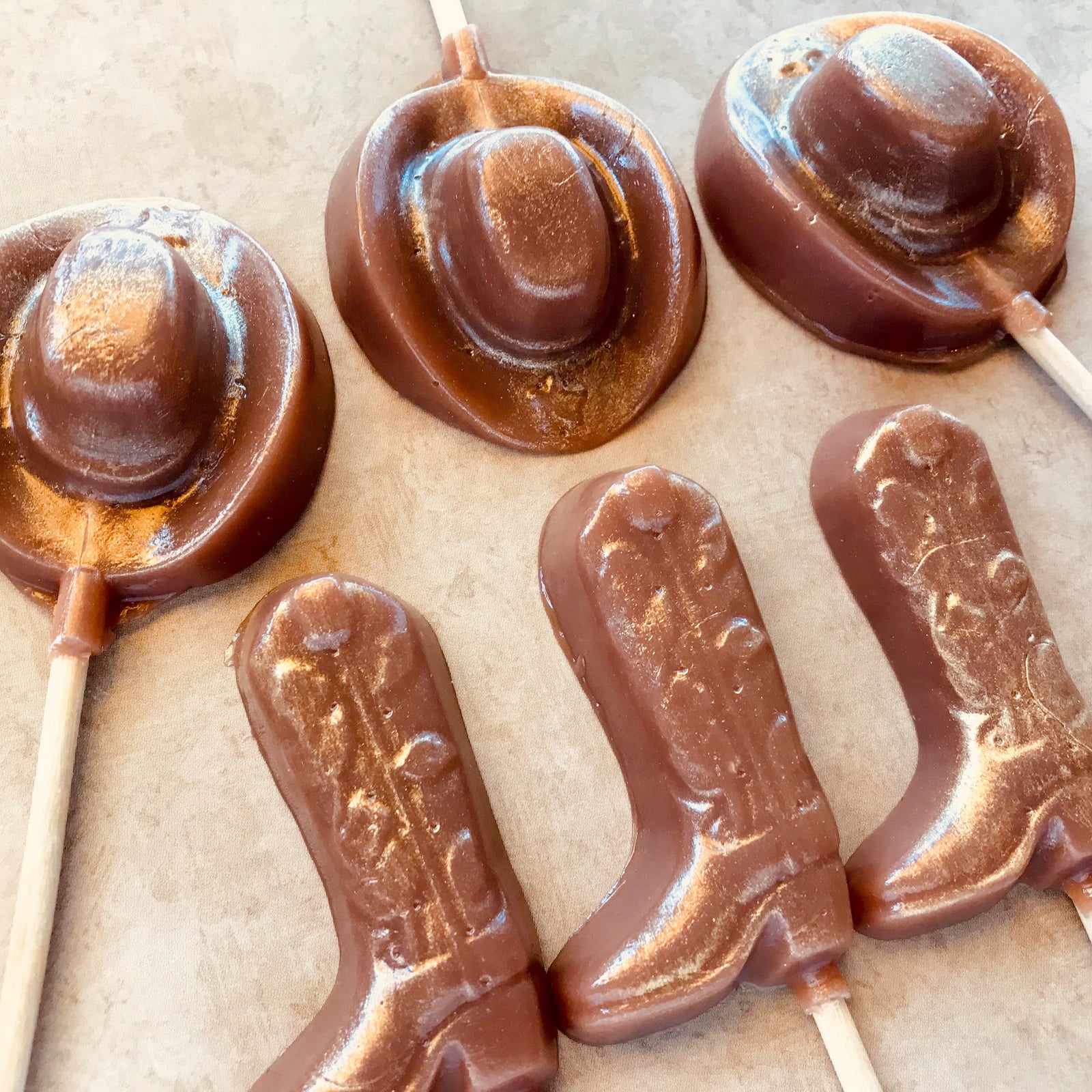 Cowboy | Cowgirl Lollipop 6-piece set by I Want Candy!