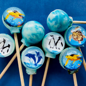 Aquatic Life Lollipops 6-piece set by I Want Candy!