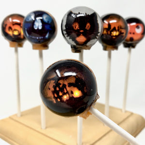 Kitschy Pumpkin Carving Lollipops 6-piece set by I Want Candy!