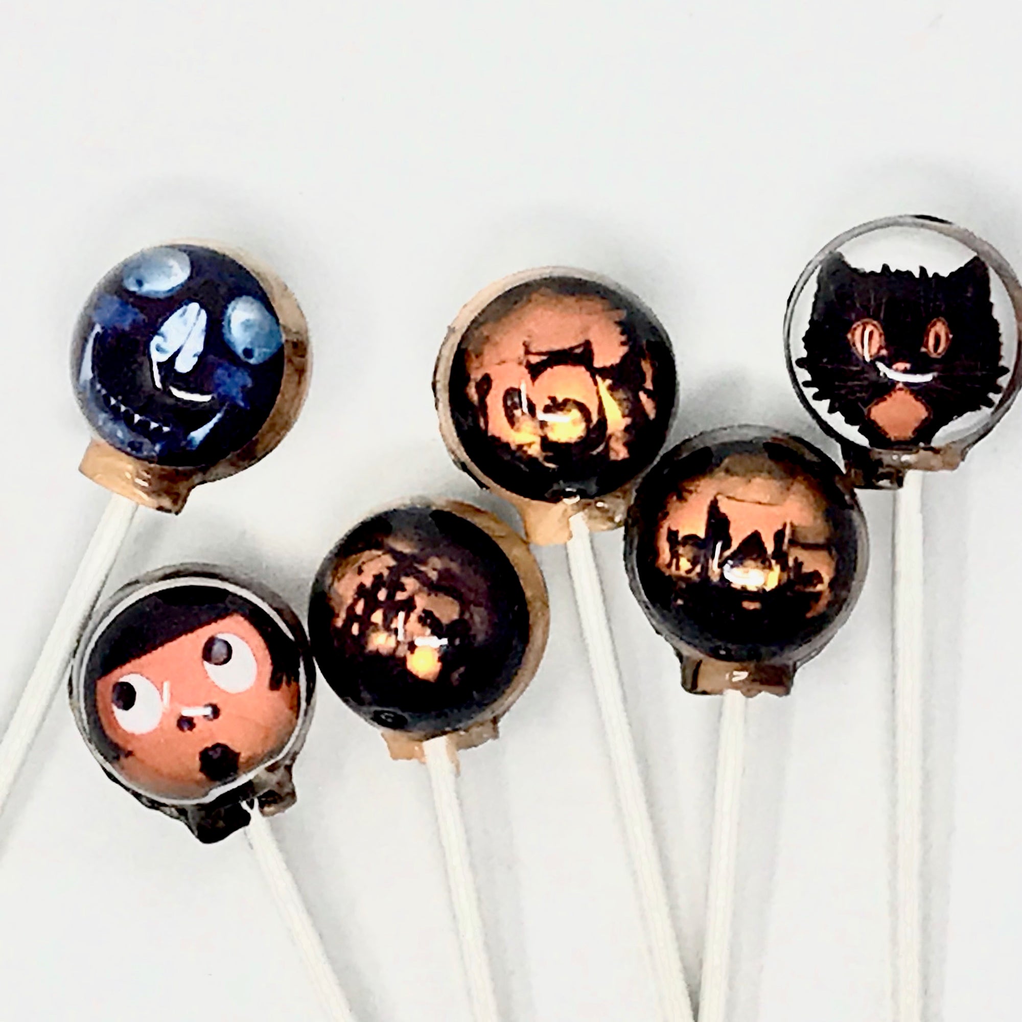 Kitschy Pumpkin Carving Lollipops 6-piece set by I Want Candy!