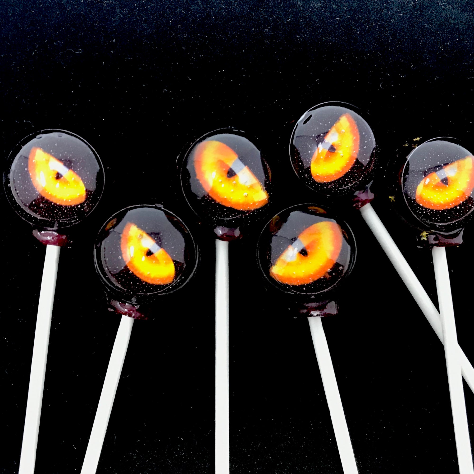 Black Cat Eye Lollipops 6-piece set by I Want Candy!