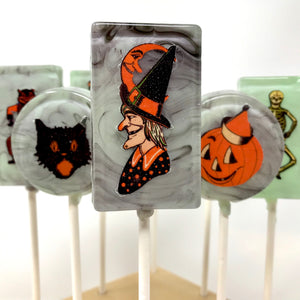 Kitschy Halloween Cutout Lollipops 5-piece set by I Want Candy!