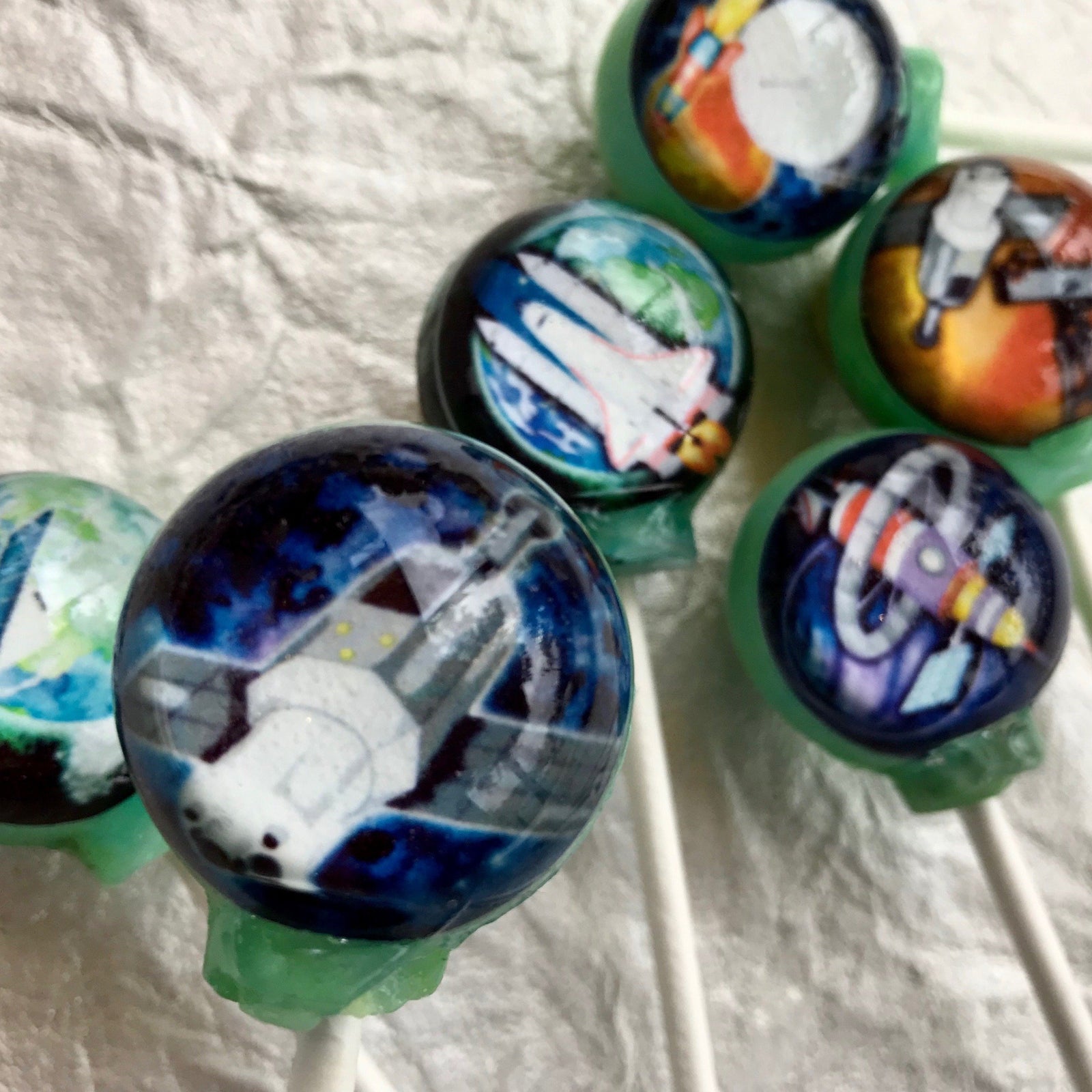 Cosmic Space Craft Lollipops 6-piece set by I Want Candy!