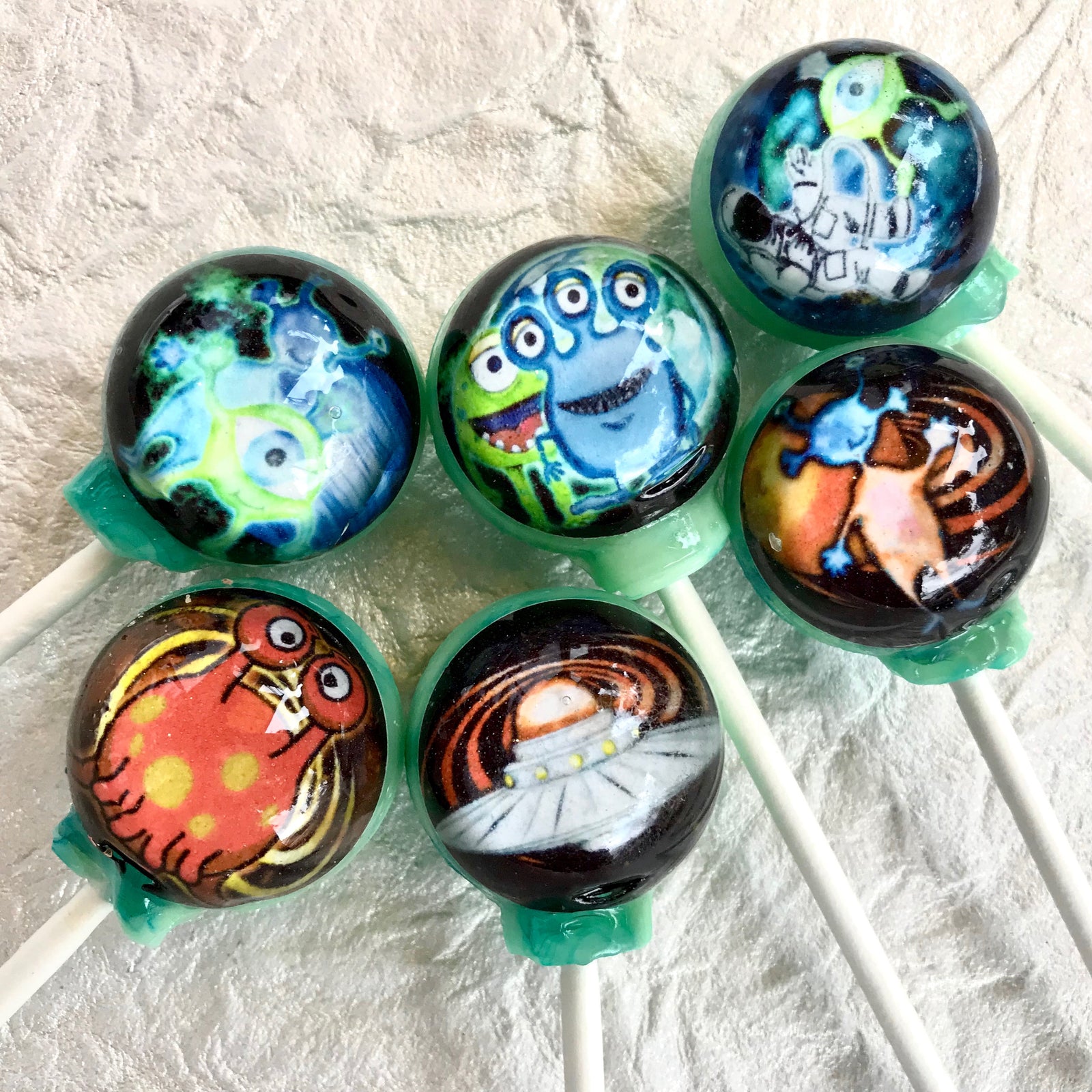 Cosmic Aliens Lollipops 6-piece set by I Want Candy!