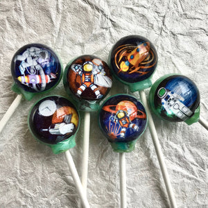 Cosmic Astronaut Lollipops 6-piece set by I Want Candy!