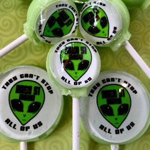 Area 51 Raid Lollipops by I Want Candy!