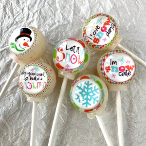 Let it Snow! Lollipops 6-piece set by I Want Candy!