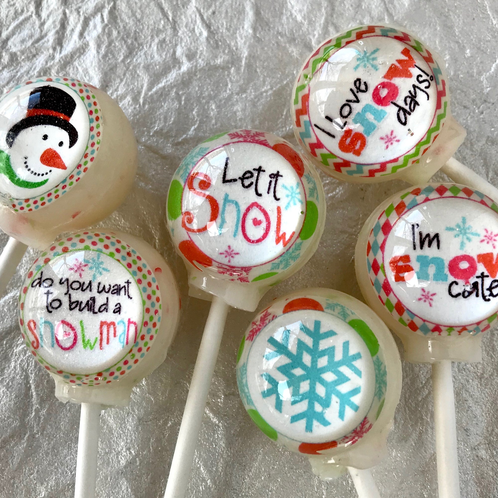 Let it Snow! Lollipops 6-piece set by I Want Candy!