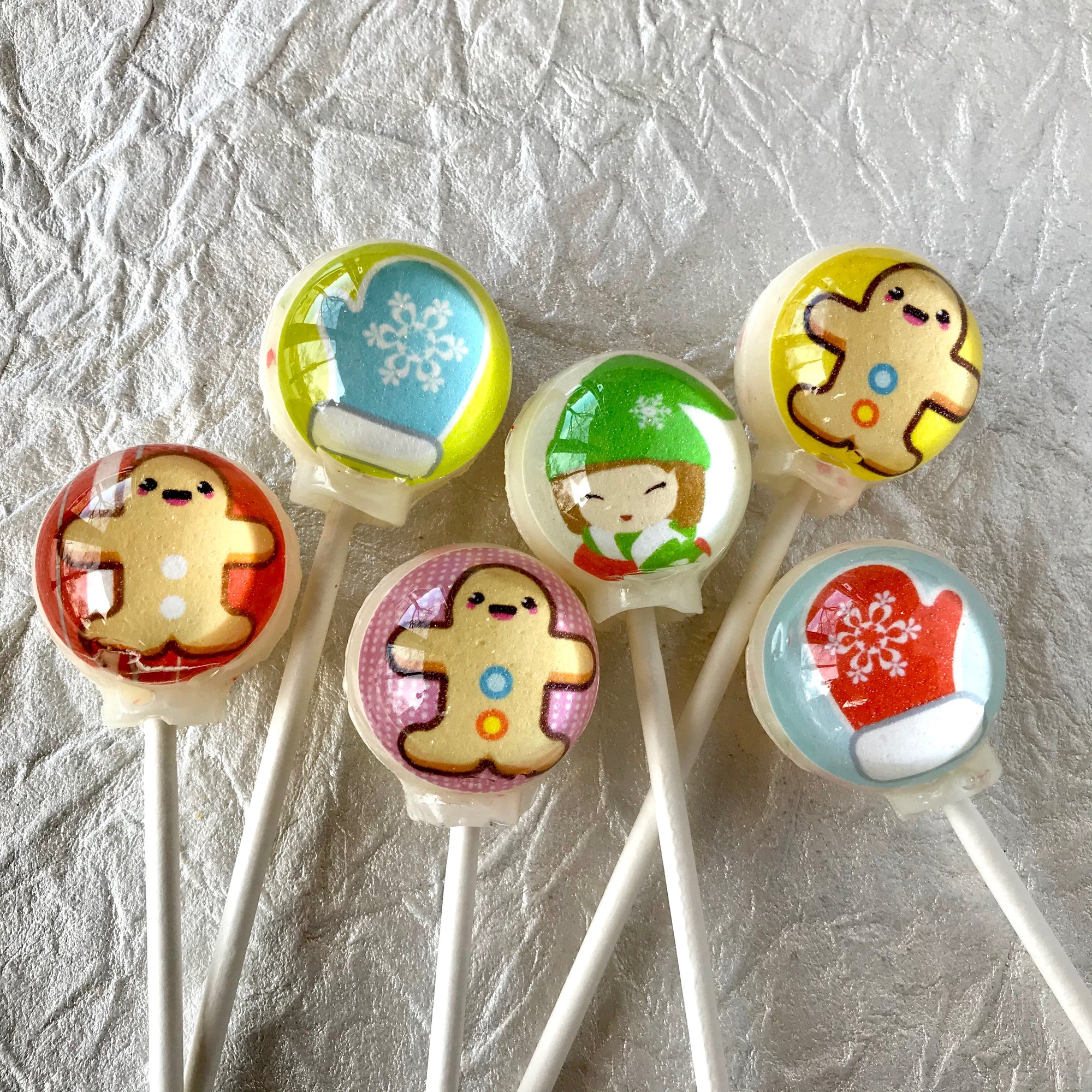 Gingerbread Cookie Lollipops 6-piece set by I Want Candy!
