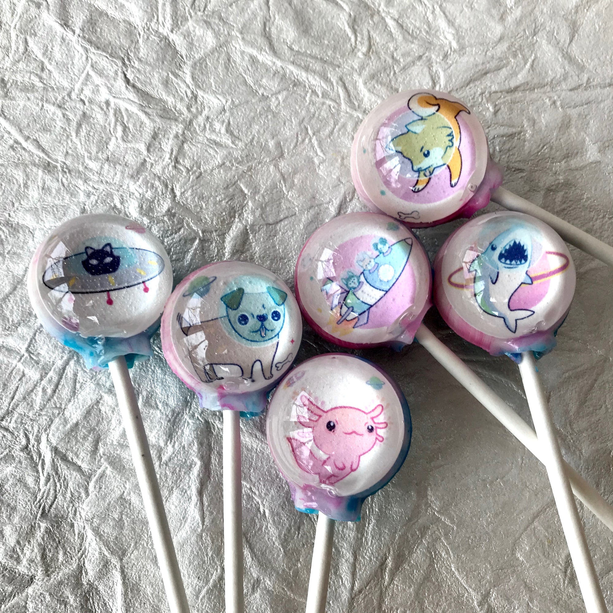 Galaxy of Critter Lollipops 5 or 6-piece set by I Want Candy!
