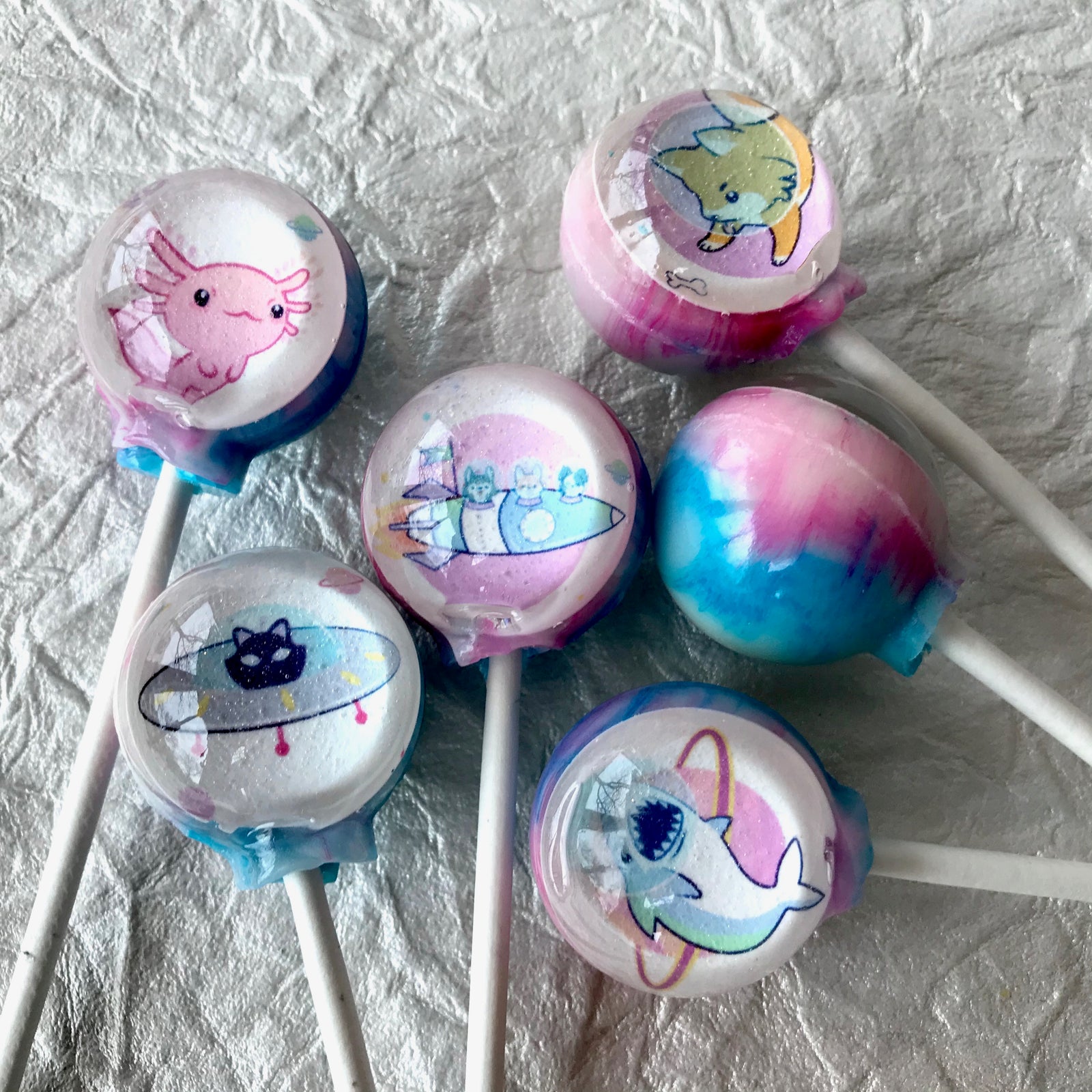 Galaxy of Critter Lollipops 5 or 6-piece set by I Want Candy!