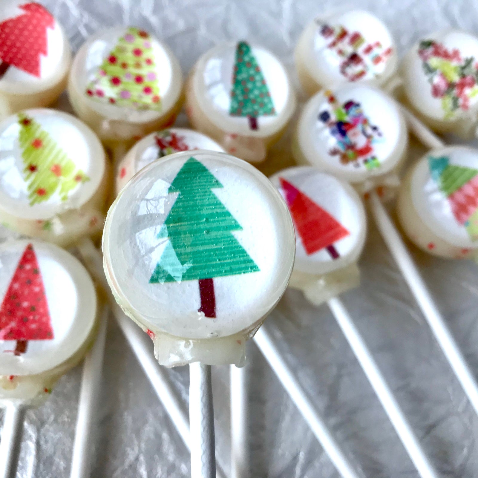 Holiday Trim-A-Tree Lollipops 6 or 10-piece set by I Want Candy