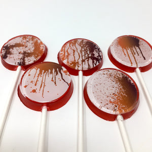 Blood Spatter Lollipops 5-piece set by I Want Candy!