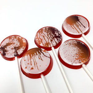 Blood Spatter Lollipops 5-piece set by I Want Candy!