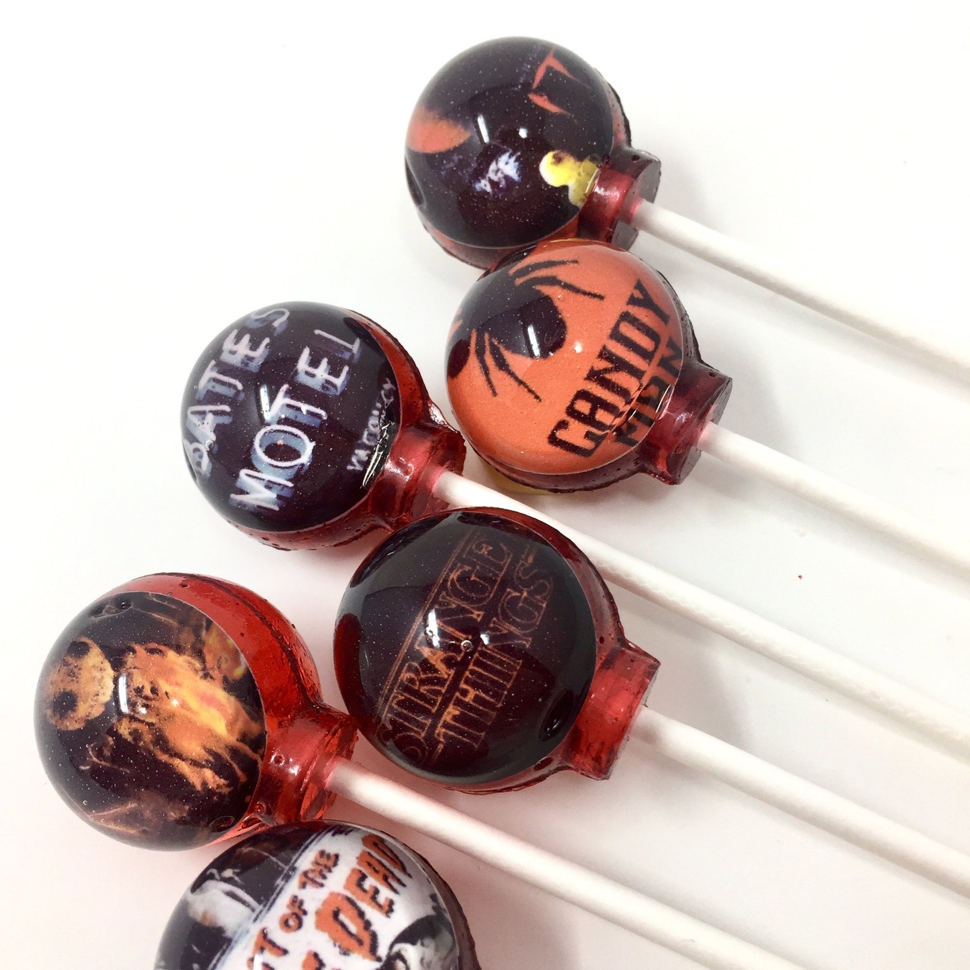 Scary Movie Poster Lollipops 6-piece set by I Want Candy!